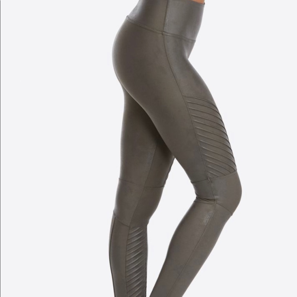 Spanx Faux Leather Moto Leggings